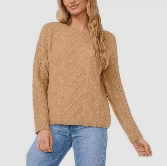 Vince Camuto Camel Cable Knit Sweater - Picture 1 of 7